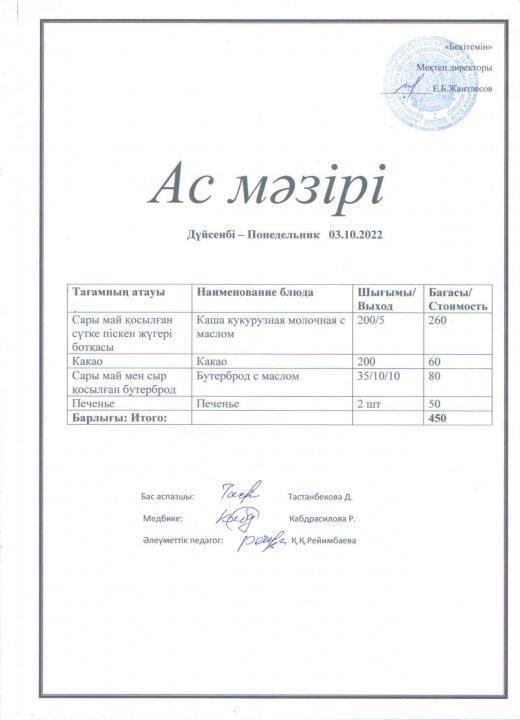 Меню