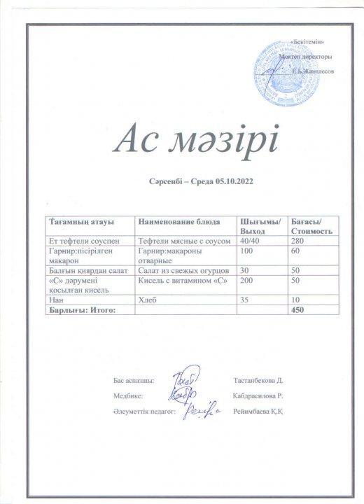Меню